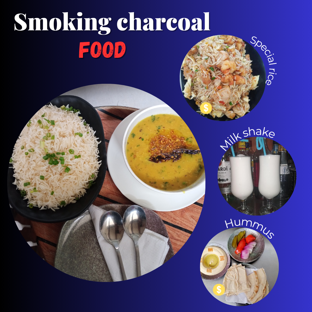 Smoking charcoal food