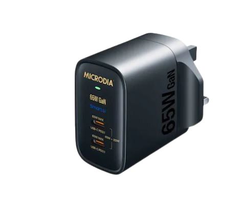 MICRODIA SmartCube Nano Tiny 65W USB-C PD & USB-A Wall Charger w/PPS Charging Matte Black (56899) $300