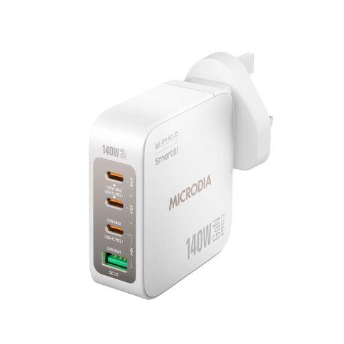 MICRODIA SmartCube Nano 140W USB-C PD Wall Charger – Pearl White (59871) $79.99