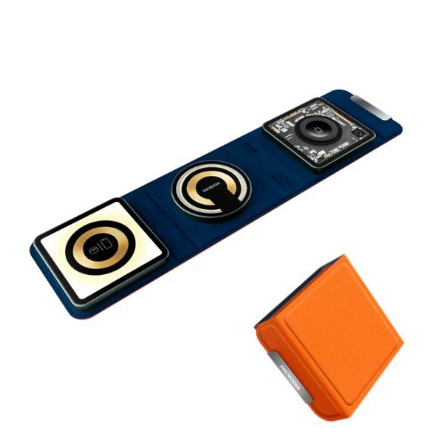MICRODIA SNAPPad Visi.TRIO 23W Foldable Wireless Charging Pad – Orange/Navy (59003) $59.99