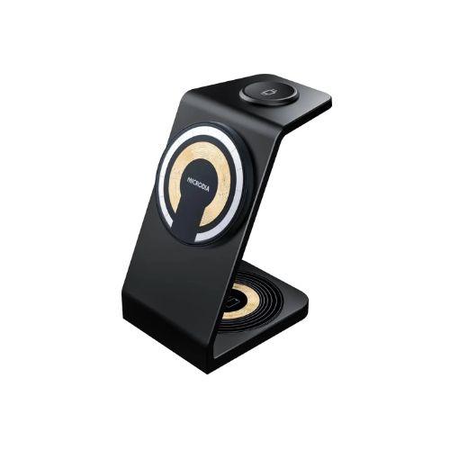 MICRODIA SNAPStation Aluminaire 23W 3-in-1 Wireless Charging Station – Black (52004) $69.99