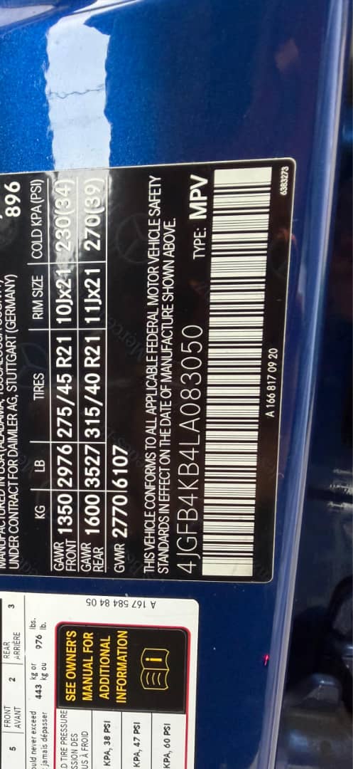 Foreign Used 2020 Mercedes-Benz GLE350 Full Option – Panoramic Roof, 360 Camera, HUD, V6 ₦78200000