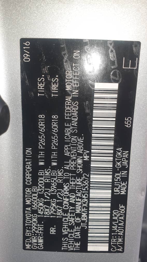 Foreign Used 2017 Lexus GX460 V8 – Push Start, Reverse Camera, Leather Seats ₦65550000